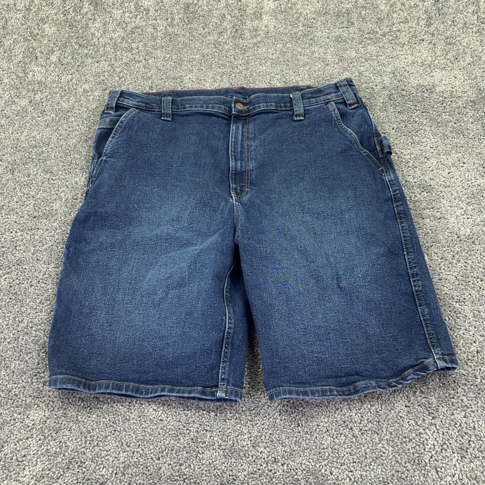 Dickies Carpenter Shorts Mens 42 Blue Denim Workwear Utility Outdoor Casual